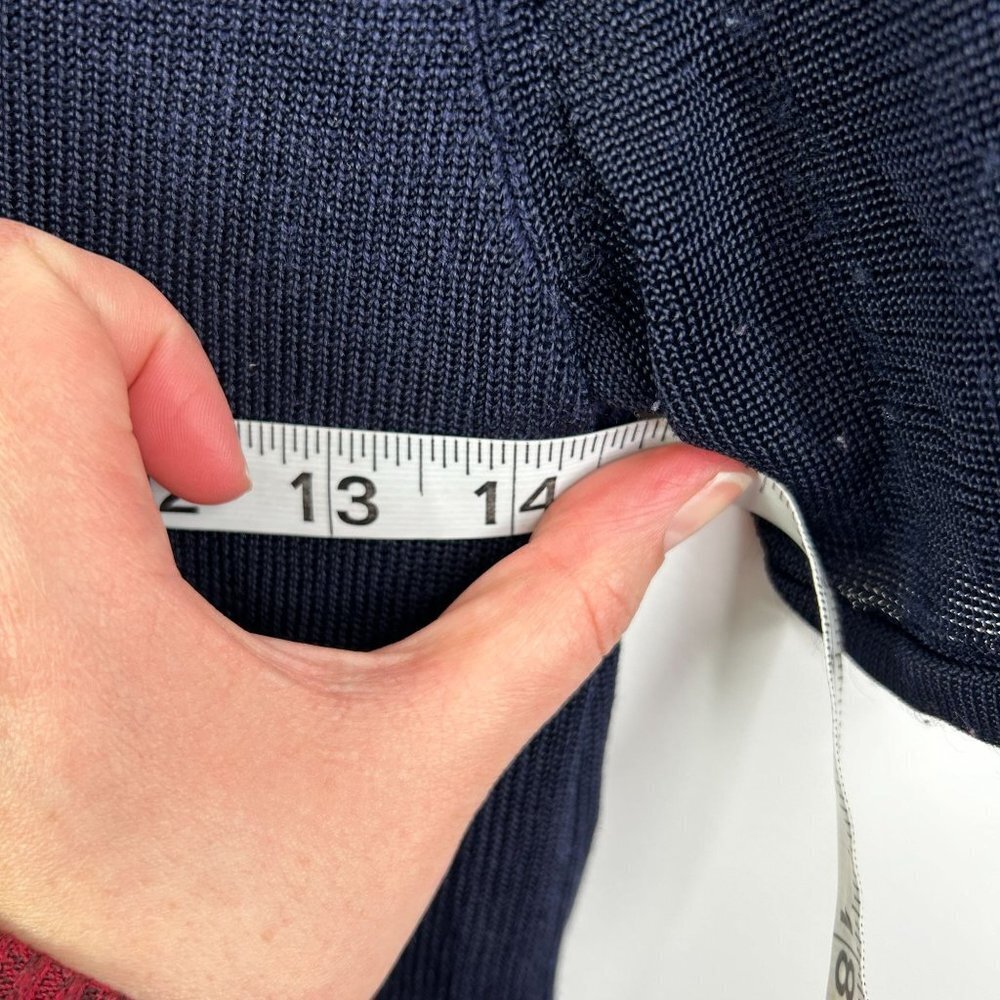 Norton McNaughton vintage black short sleeve mesh and‎ ribbed blouse size large - Picture 8 of 9